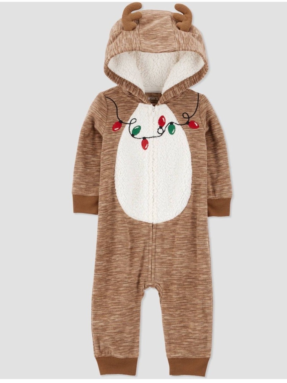 Carters Boys' Holiday Reindeer Union Suit Brown